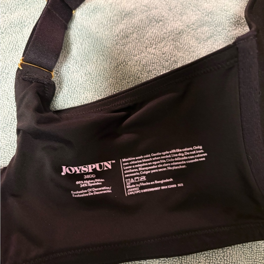 Black Size 38DD JOYSPUN Women's Underwire Bra - Picture 5 of 11